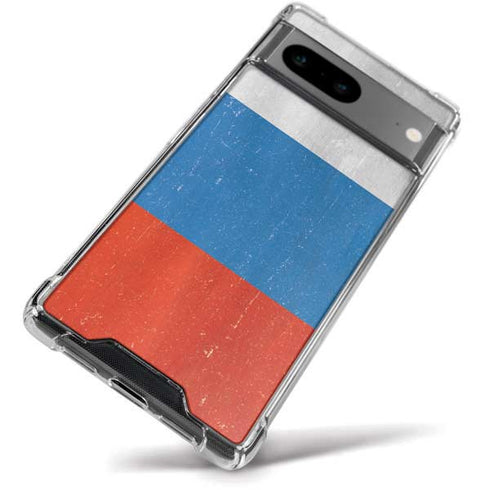 Russian Flag Distressed Google Pixel 8a Clear Case